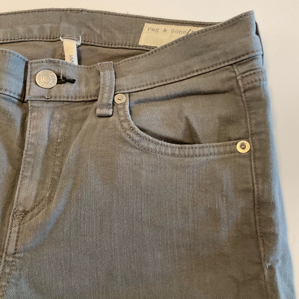 Rag & Bone Jeans, Grey, Mid Rise, Skinny, 5-Pocket, With Stretch, Size 26 - Picture 3 of 16